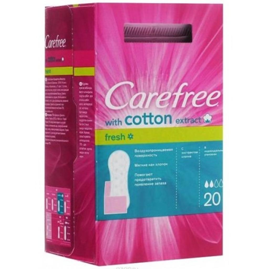 Щоденні прокладки Carefree Cotton Fresh в індивідуальній упаковці 20 шт (3574661128252) - зображення 1