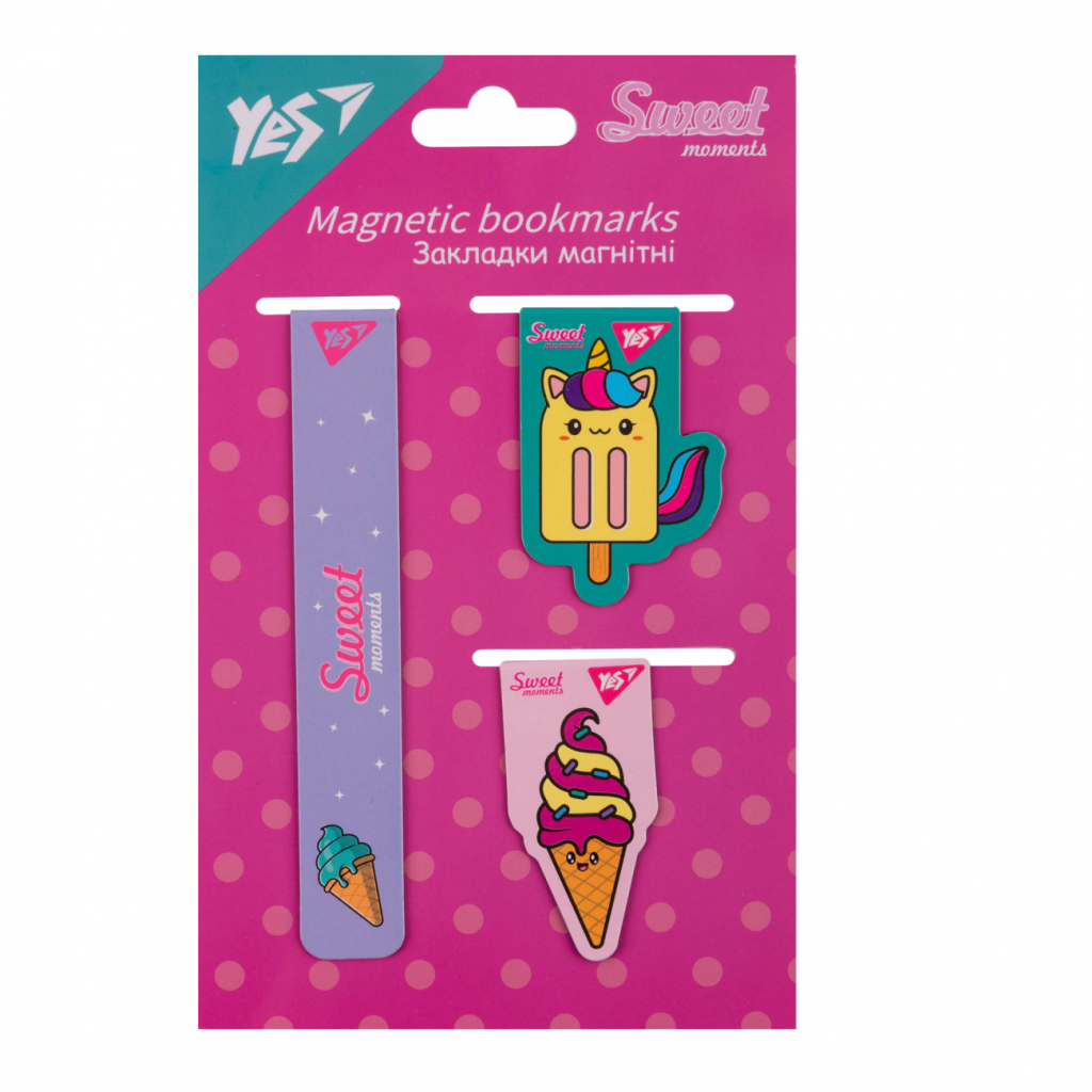 Закладки для книг Yes магнітні Sweet Cream 3 шт (708351) - зображення 2