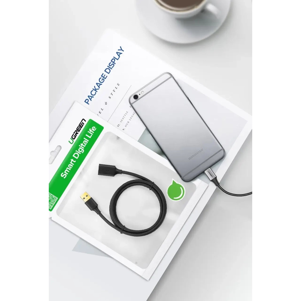 Дата кабель USB 3.0 AM/AF 1.0m US129 black Ugreen (10368) - picture 10