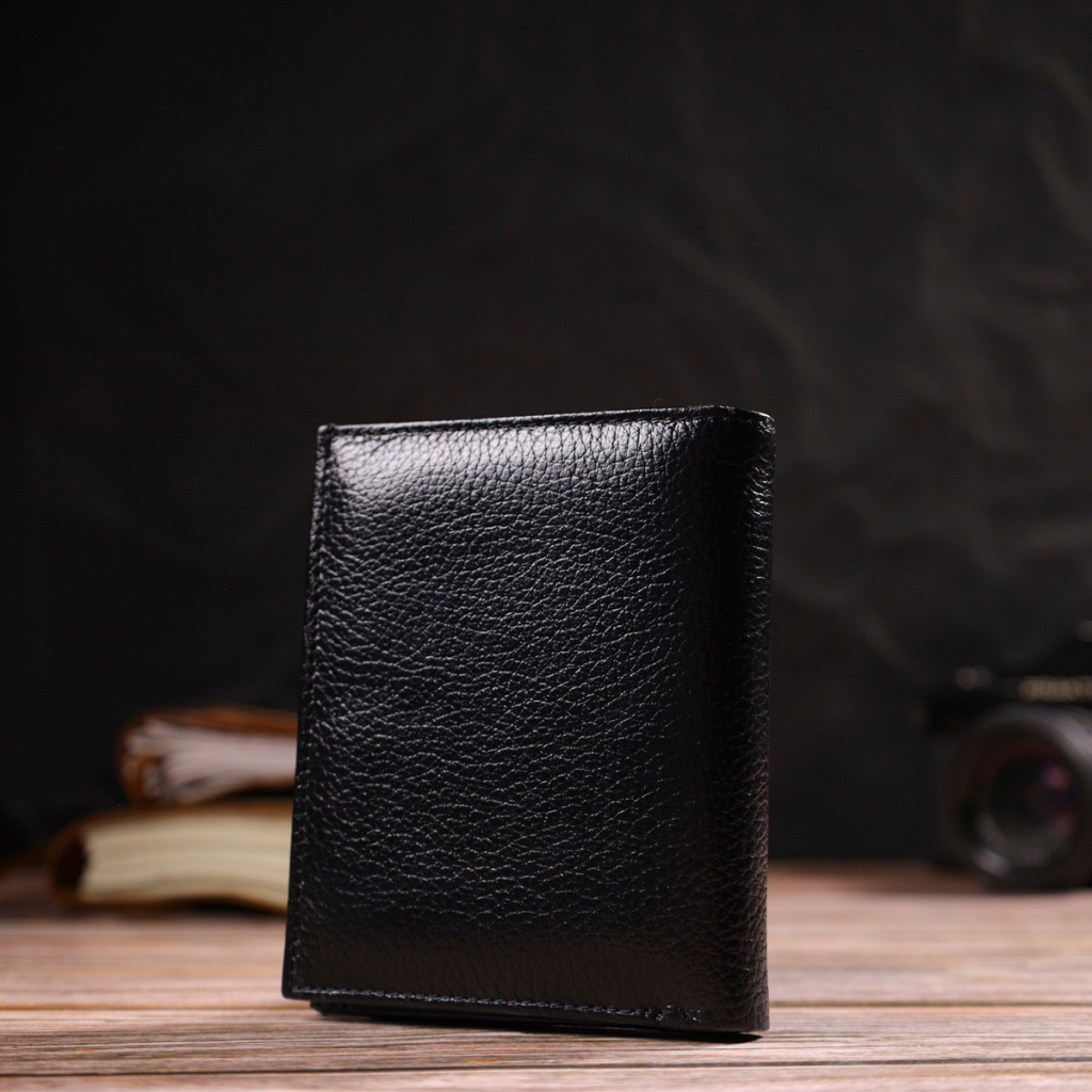 Гаманець Canpellini З натуральної шкіри флотар Чорний (21817) - зображення 8