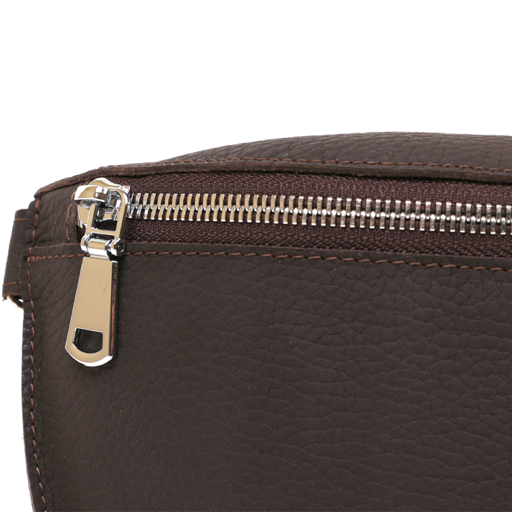 Сумка Shvigel Шкіряна матова бананка Коричнева (16381) - зображення 7