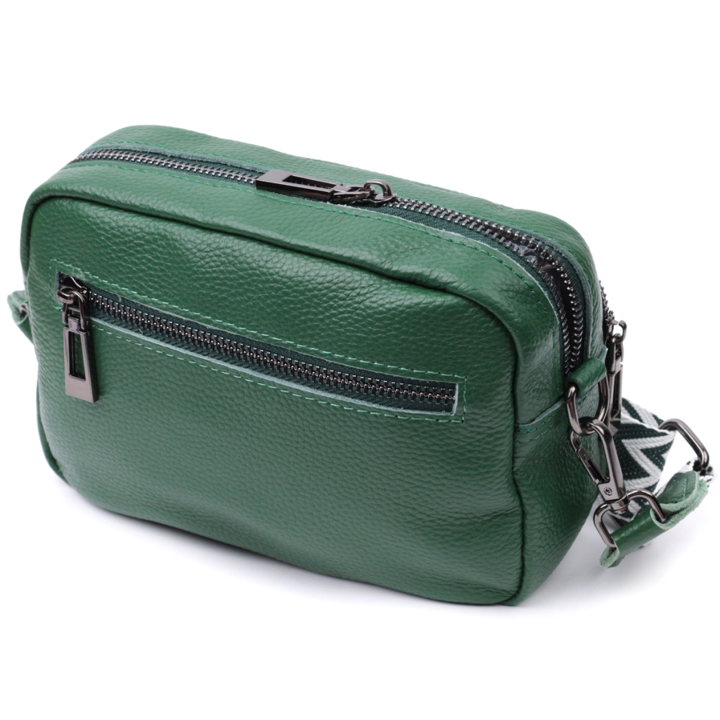 Сумка Vintage З натуральної шкіри Зелена (22639) - зображення 2