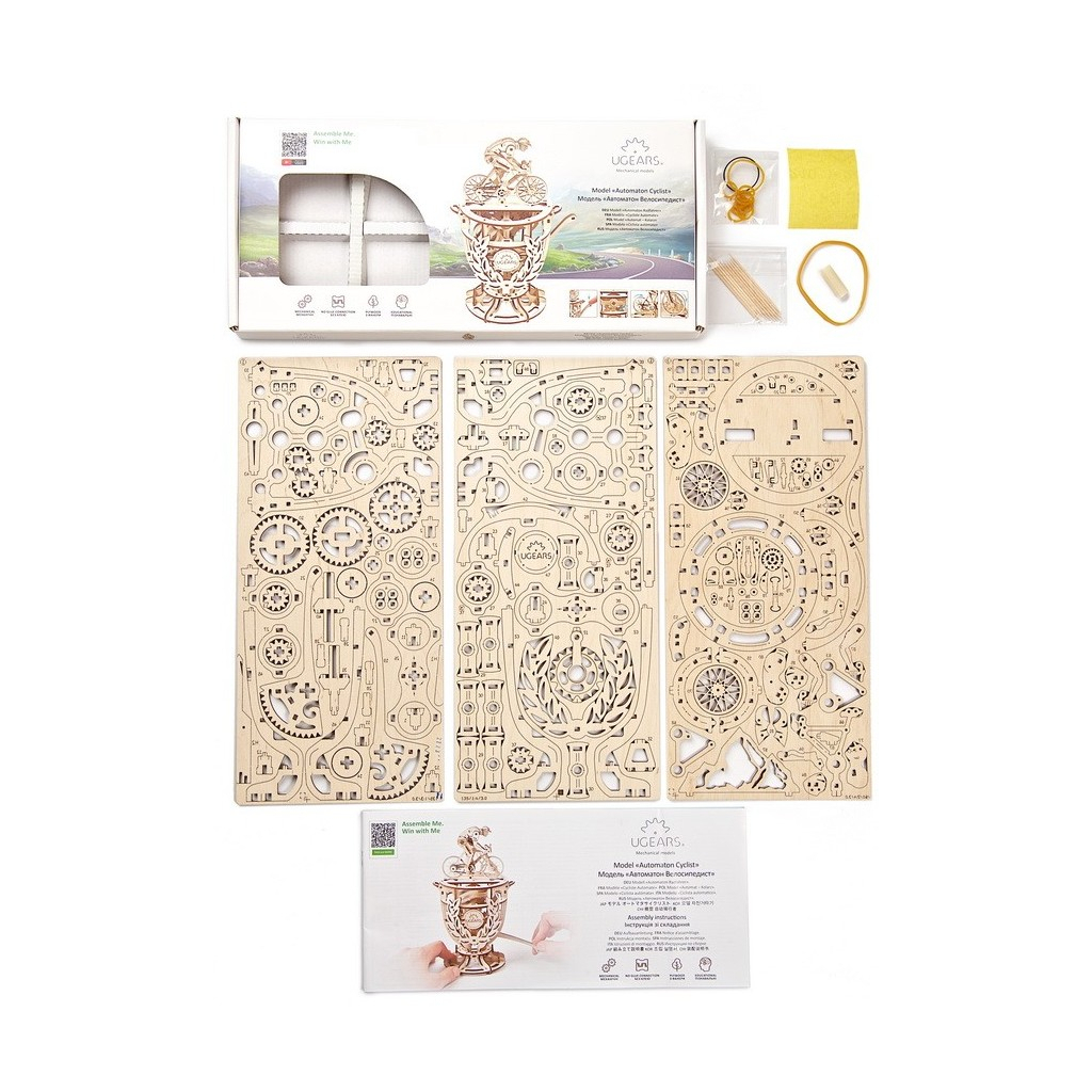 Конструктор Ugears Автоматон Велосипедист (70148) - зображення 7