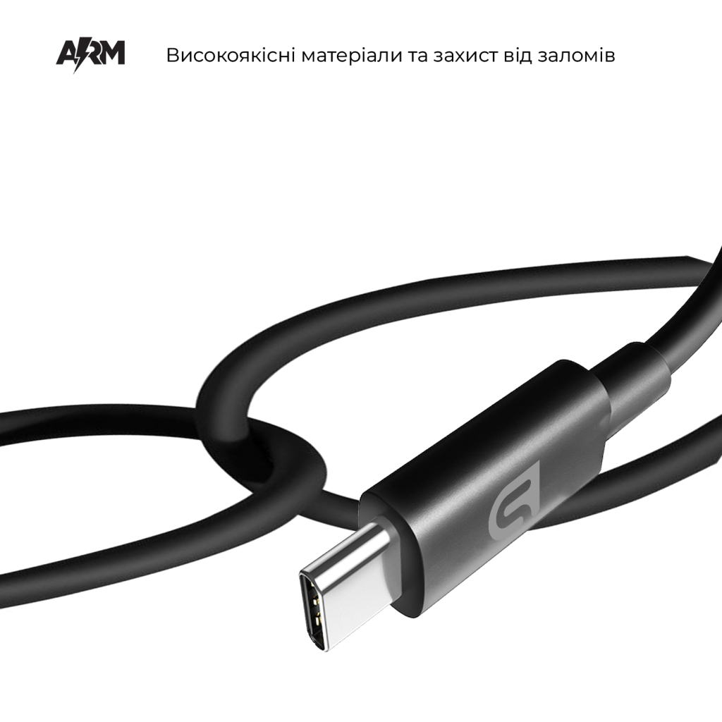 Зарядний пристрій Armorstandart AR-C43 Type-C PD30W + USB QC 3.0 Grey + cable USB-C (ARM82463) - зображення 2