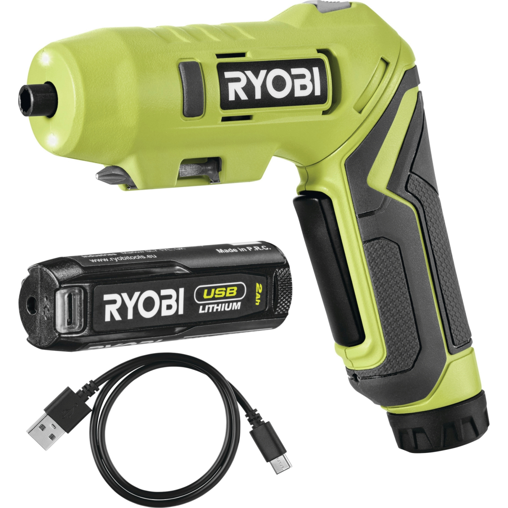 Викрутка акумуляторна Ryobi RSDP4-120G 4В, USB, Lithium, 1х2Ah, 5Нм, 200об/хв, поворотна ручка (5133005958) - изображение 1