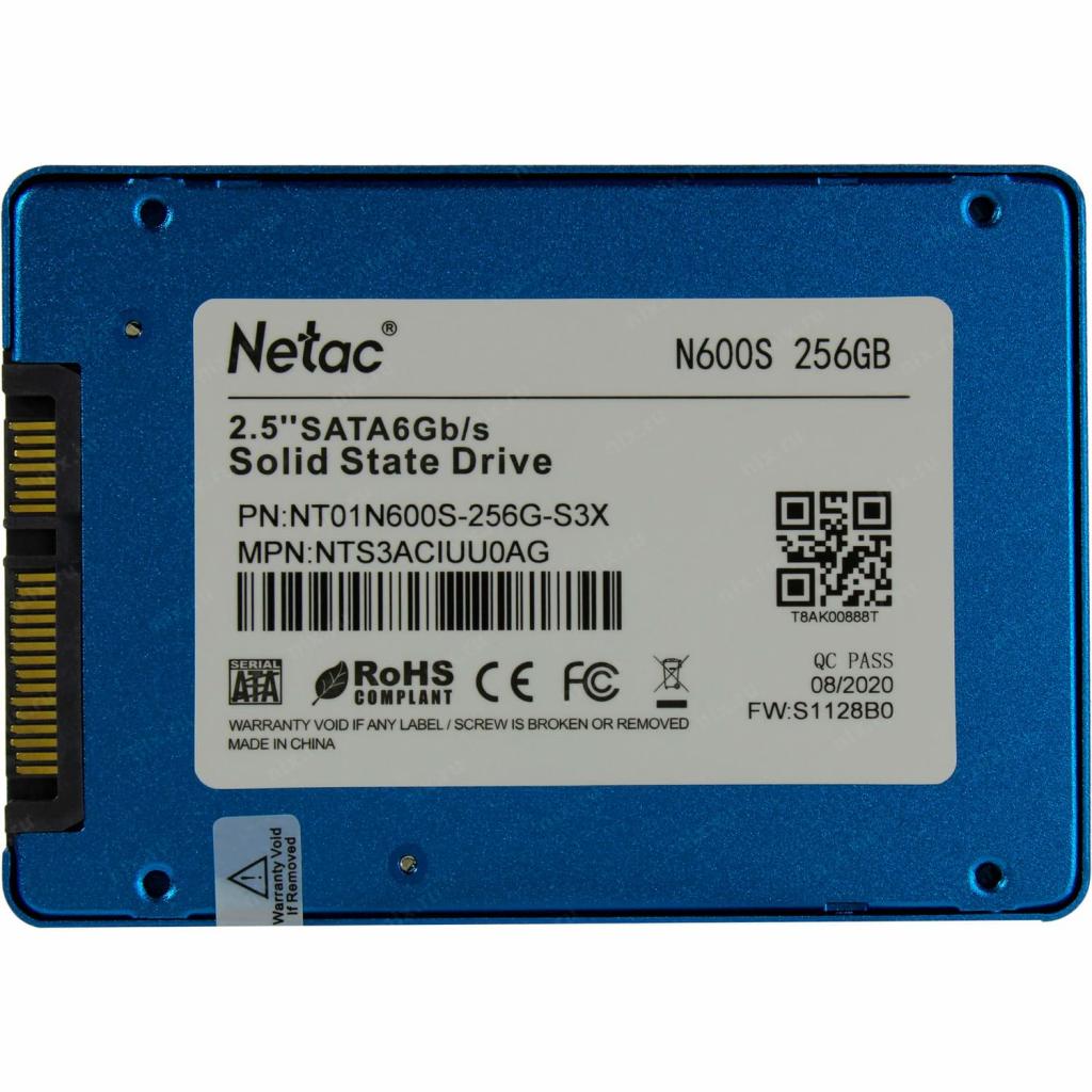 Накопичувач SSD 2.5" 256GB Netac (NT01N600S-256G-S3X) - изображение 2
