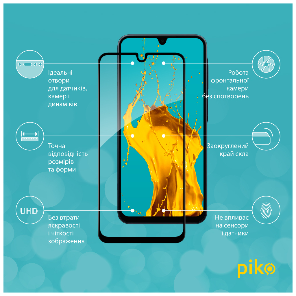 Скло захисне Piko Full Glue Samsung A16 Black (1283126598609) - зображення 2