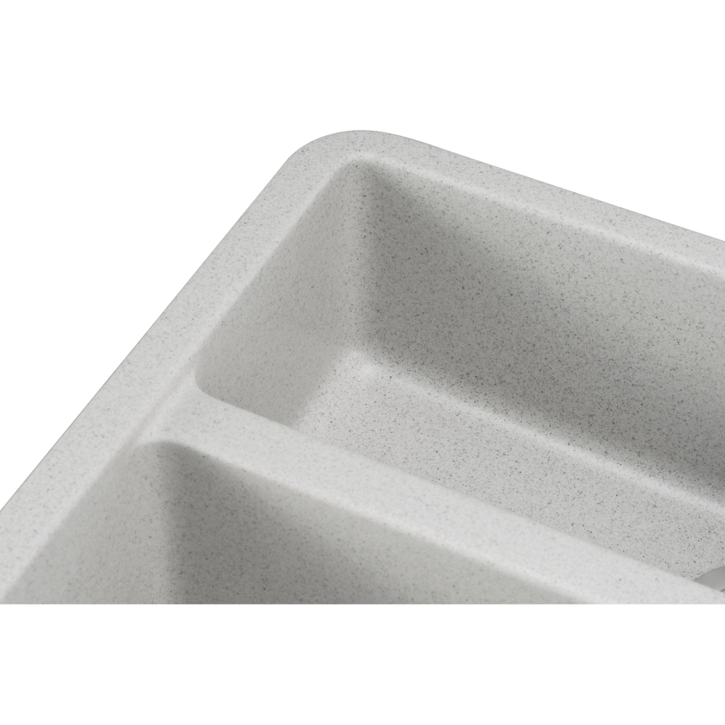 Мийка кухонна GRANADO Under top DOUBLE gris (gr3408) - зображення 3