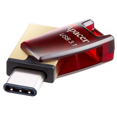 USB флеш накопичувач Apacer 64GB AH180 Red Type-C Dual USB 3.1 (AP64GAH180R-1) - зображення 3