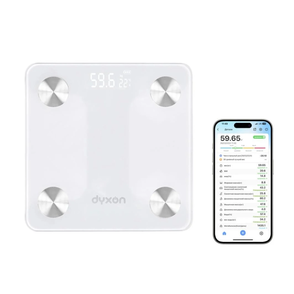 Ваги підлогові DYXON MEGASCALES 200 White (DXNVGMGSCLS200W) - зображення 2