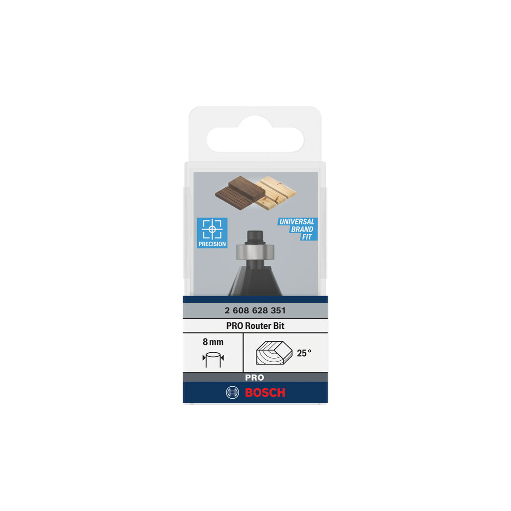 Фреза Bosch Professional фасонна, Std, S8, D23.7 В5.5, L12 25° (2.608.628.351) - зображення 2