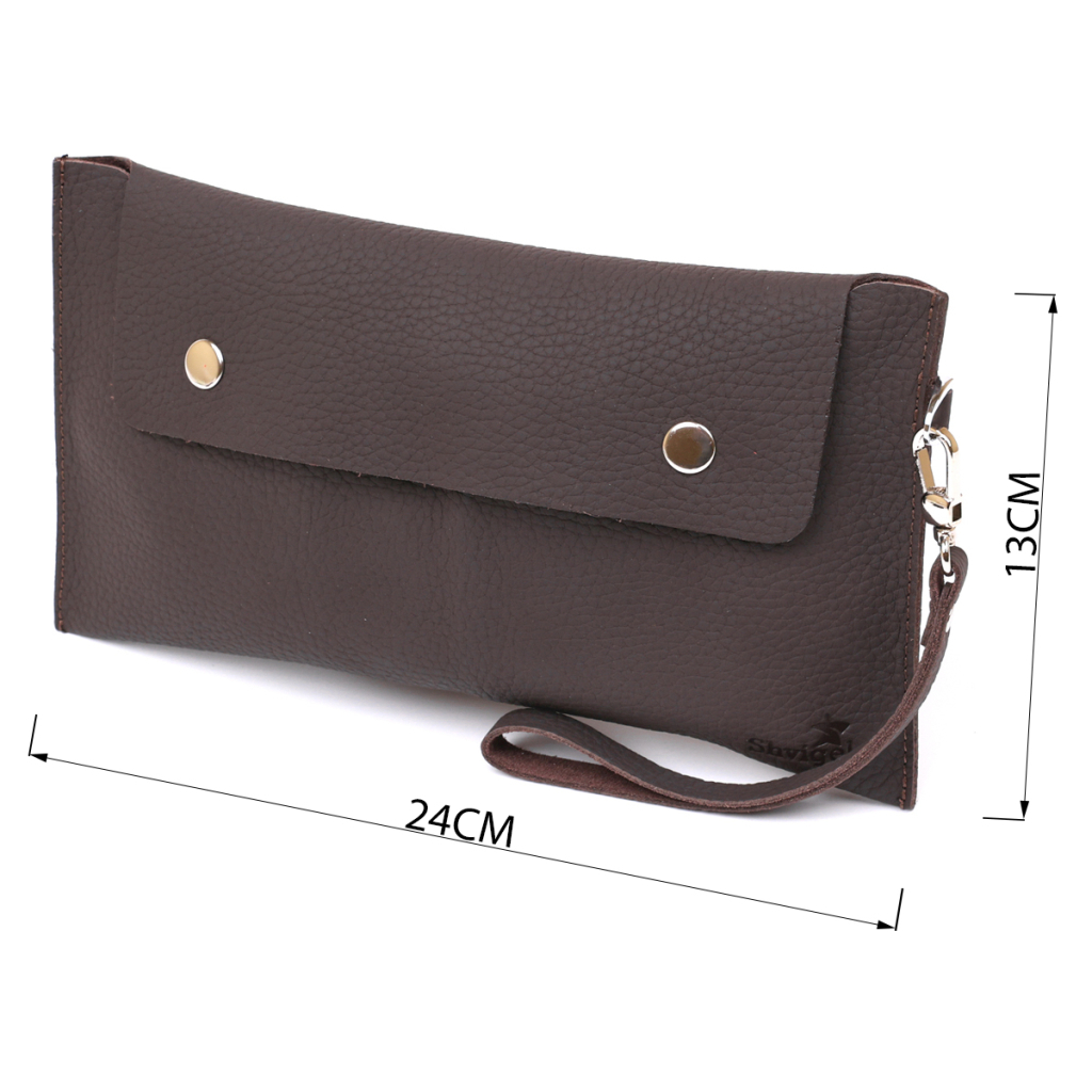 Косметичка Shvigel Шкіряна матова тревел Коричнева (16418) - зображення 3