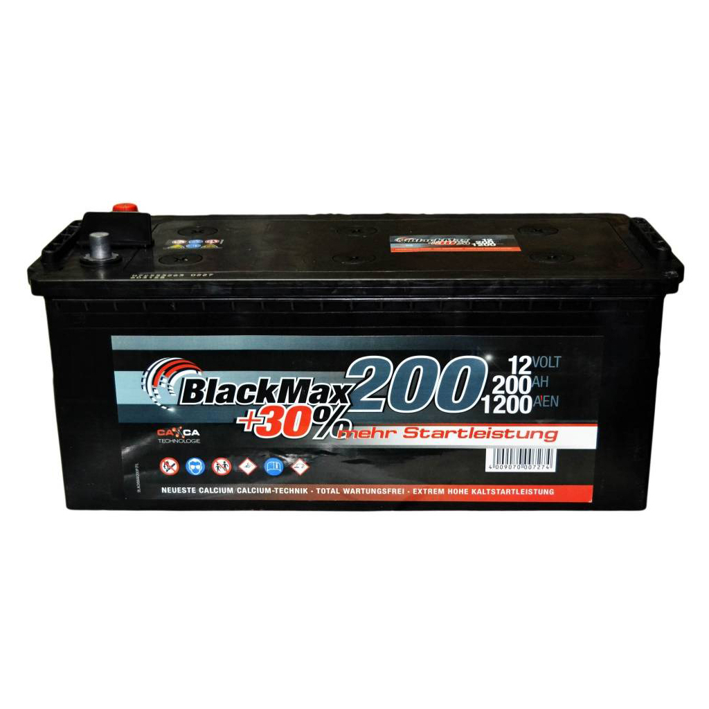 Акумулятор автомобільний BlackMax 200Ah збоку (+/-) (BТ5078) - зображення 1
