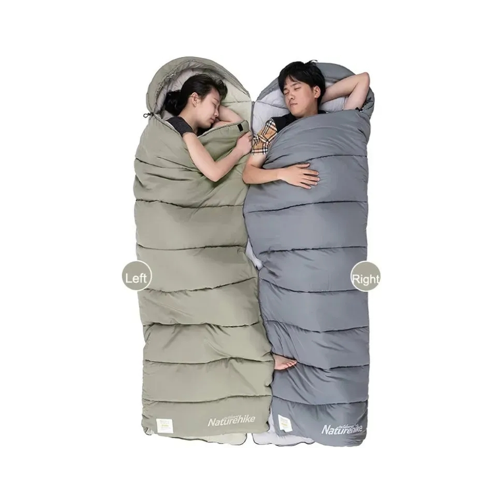 Спальний мішок Naturehike з капюшоном із мішком для зберігання M300 CNK2350WS023, сірий, лівий (6927595775974) - зображення 5