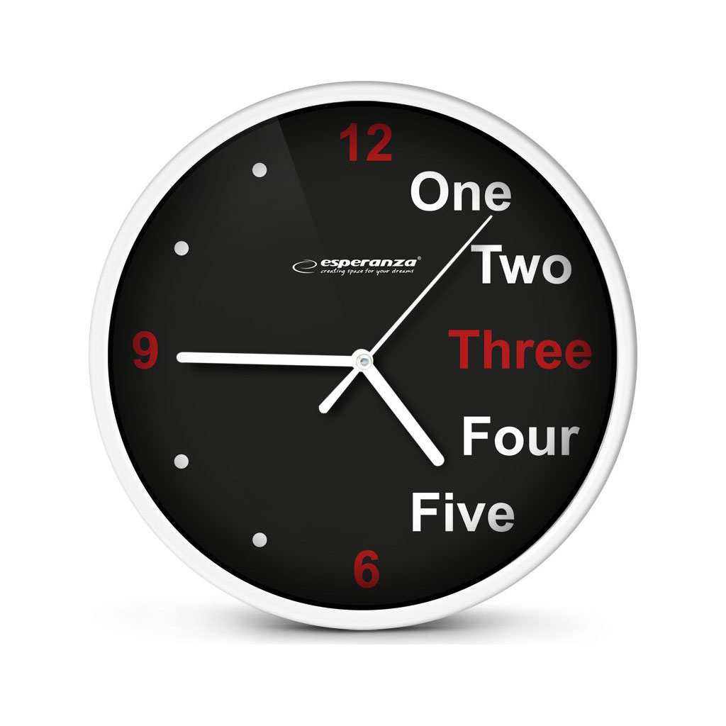 Настінний годинник Esperanza Wall Clock Prague 20 см White (EHC014W) - зображення 1