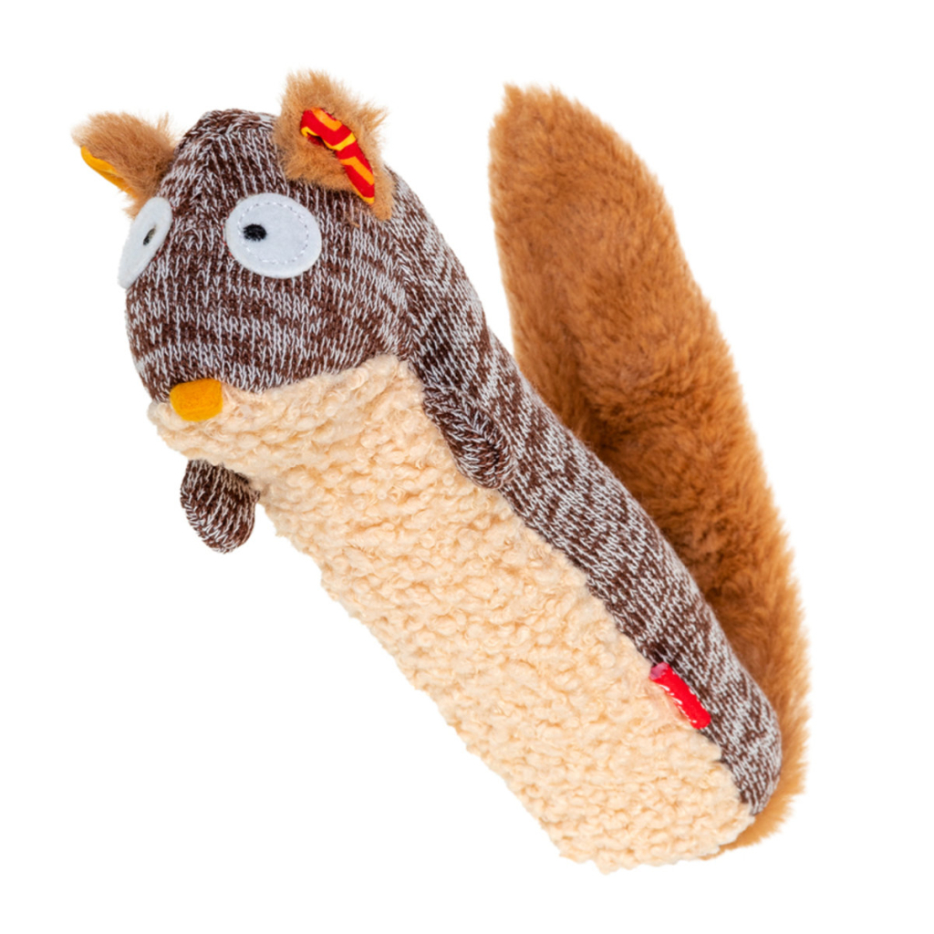 Іграшка для собак Collar GiGwi Plush Білка з пищалкою 29 см (75309) - зображення 1