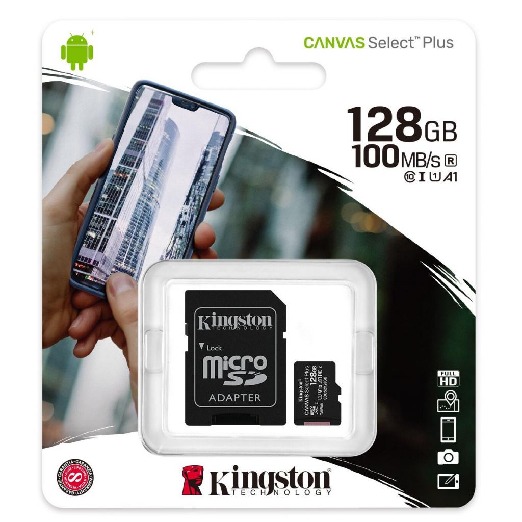 Карта пам'яті Kingston 128GB micSDXC class 10 A1 Canvas Select Plus (SDCS2/128GB) - изображение 3