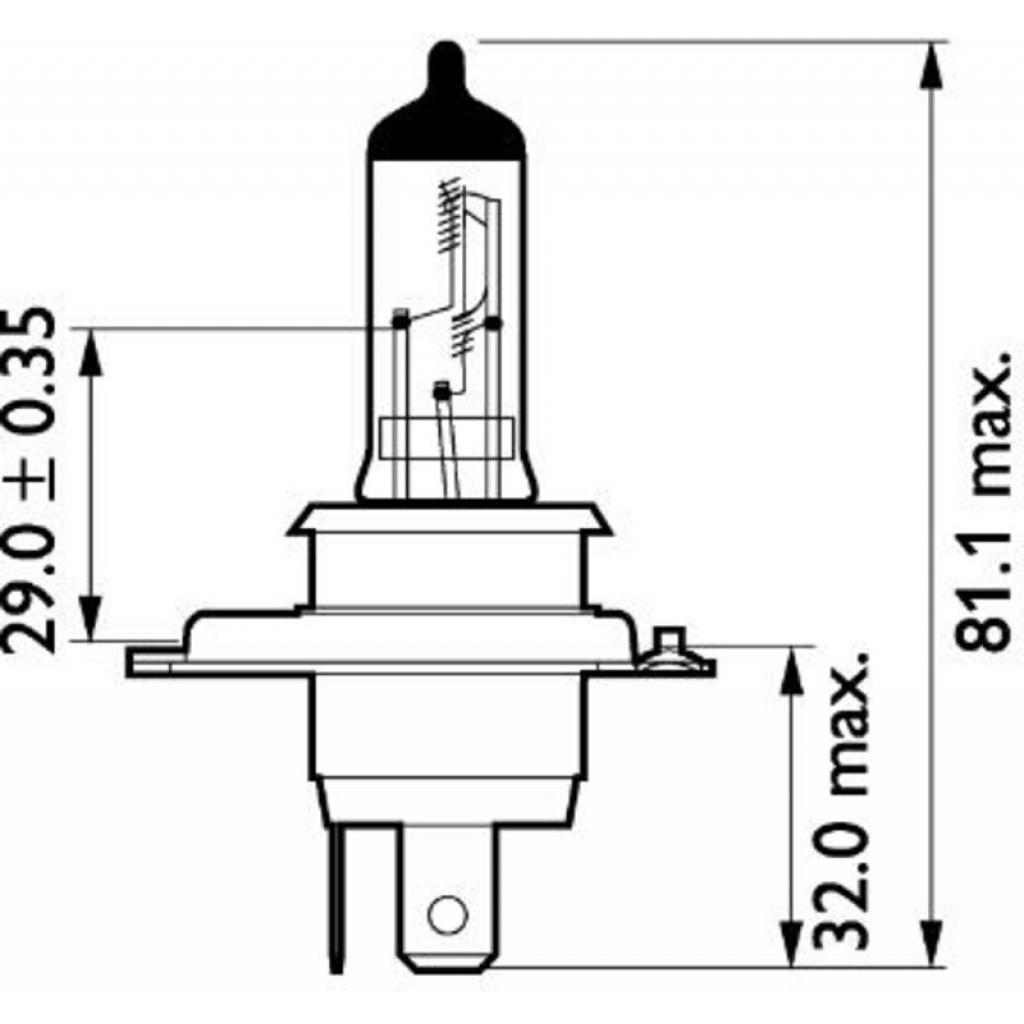 Автолампа Philips галогенова 75/70W (13342 MDBV S2) - зображення 3
