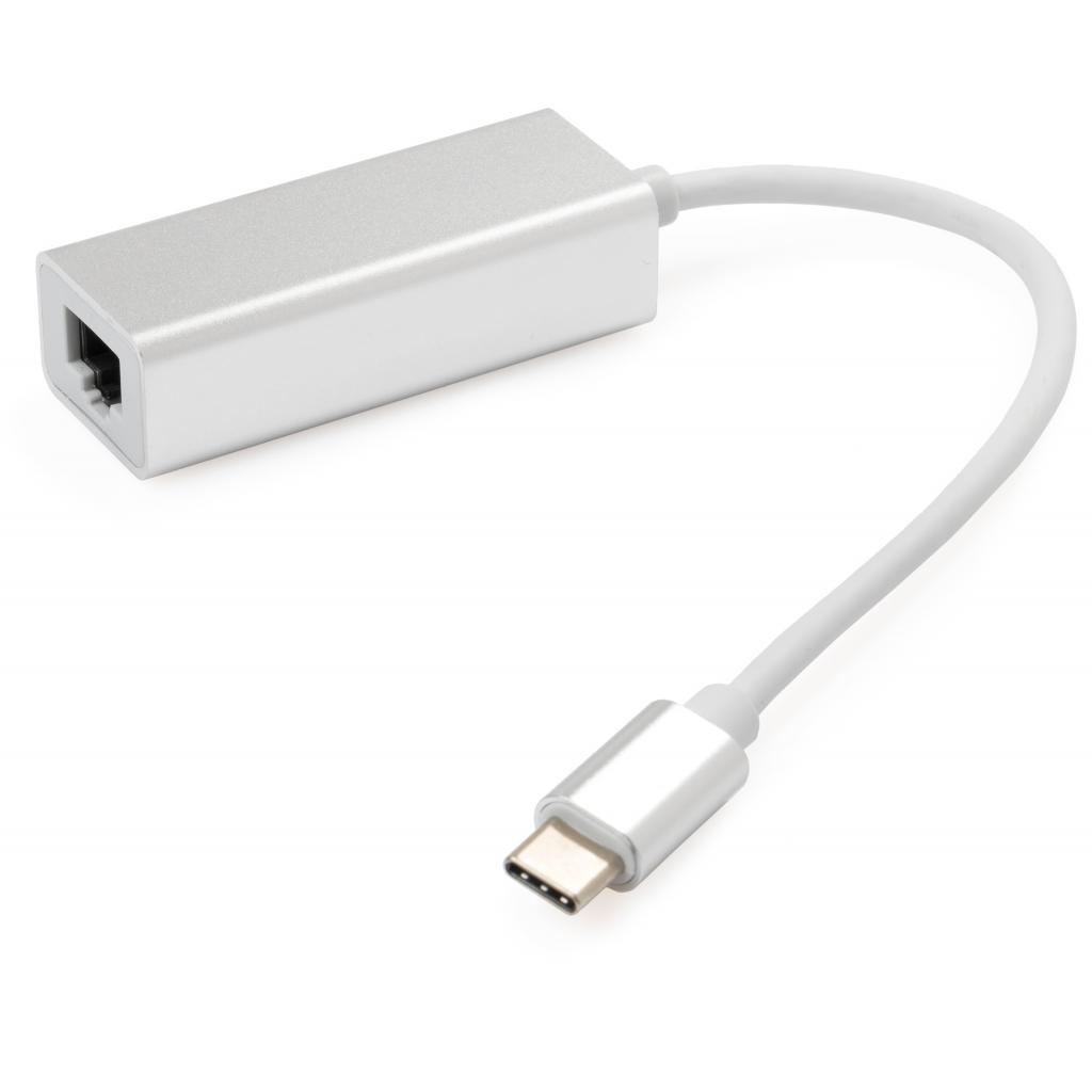 Перехідник USB-C to RJ45 Ethernet 1000Mbps aluminium Vinga (VCPATC2GBLNS) - зображення 2