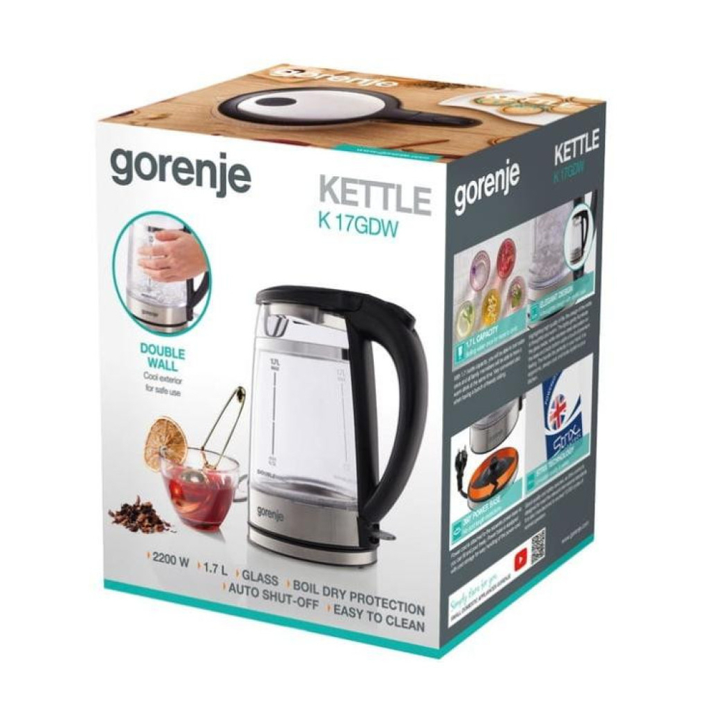 Електрочайник Gorenje K 17 GDW - зображення 4