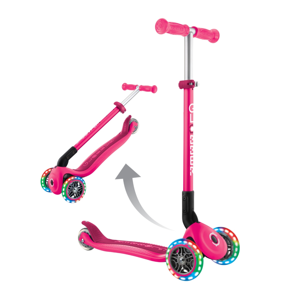 Самокат Globber Primo Foldable Lights колеса з підсвіткою до 50 кг 3+ Рожевий (432-110-3) - зображення 7