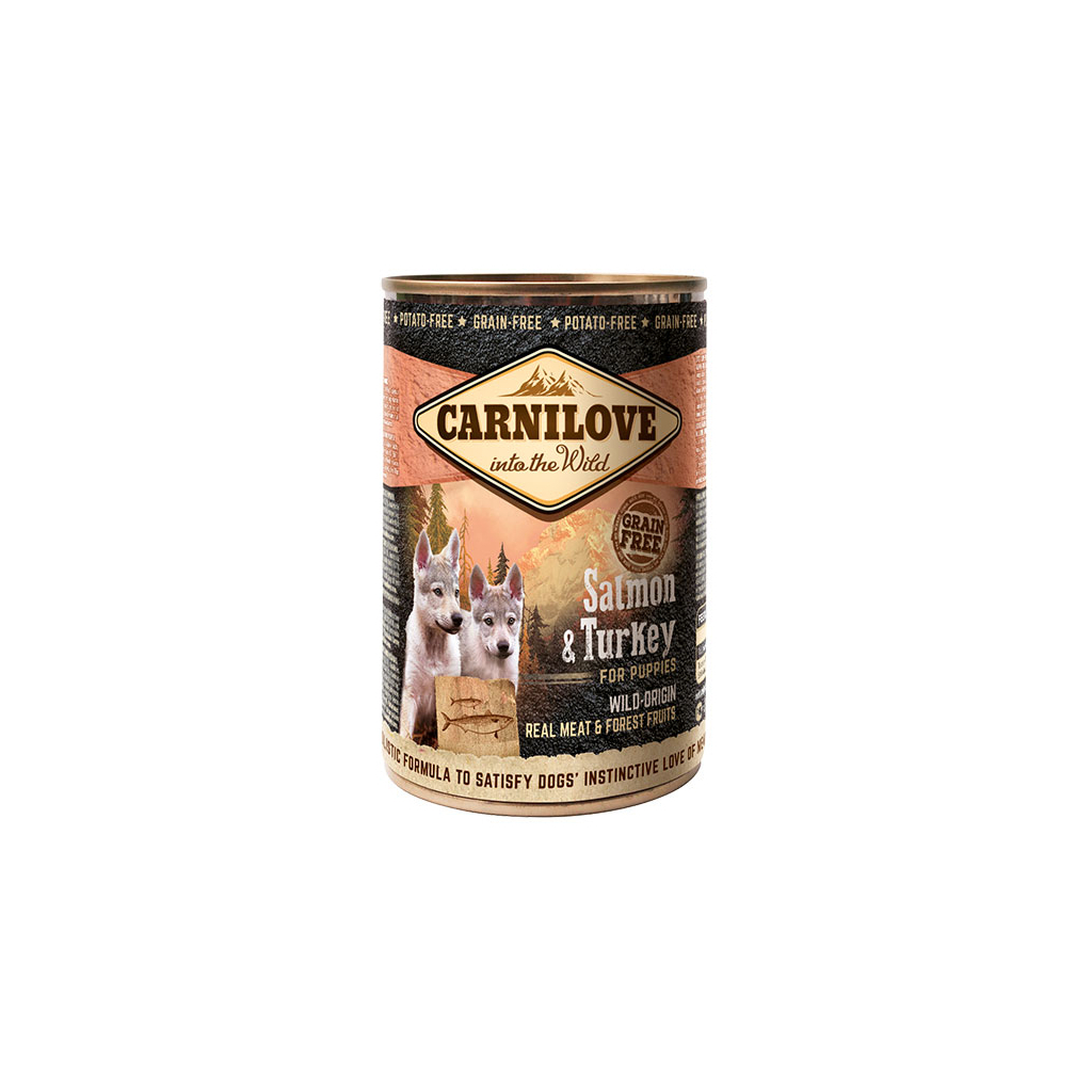 Консерви для собак Carnilove Puppy з лососем та індичкою 400 г (8595602511624) - зображення 1