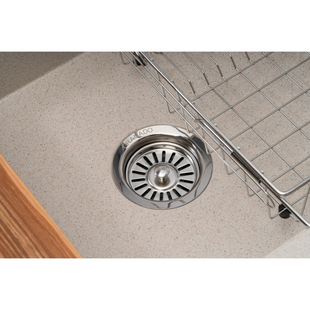 Мийка кухонна GRANADO Royal Estella terra (+ подрібнювач Algar 1000 + змішувач Ferrol inox + дозатор Redondo inox + ко (ksg0303) - зображення 4