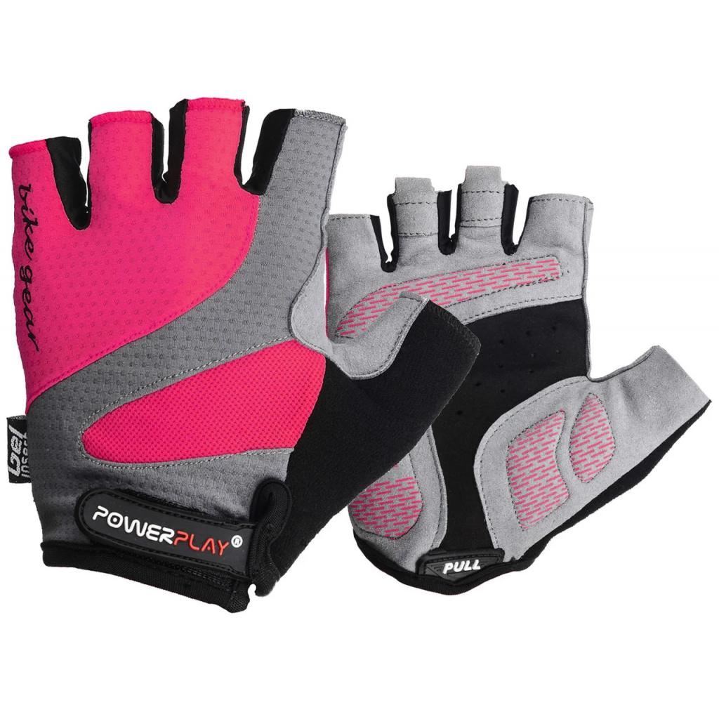 Велорукавиці PowerPlay 5004 Pink L (5004A_L_Pink) - зображення 1