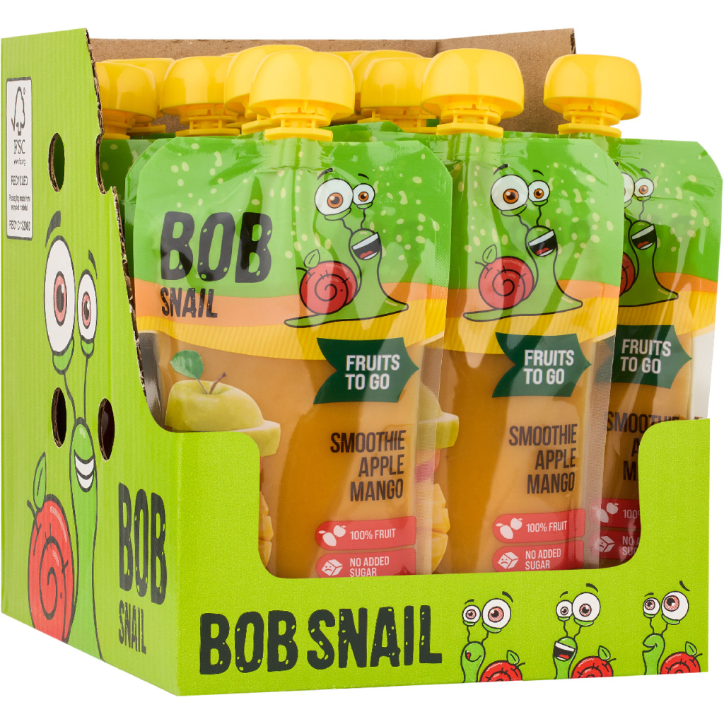 Дитяче пюре Bob Snail Равлик Боб Смузі Яблуко-Манго 200 г (4820219347033) - изображение 2