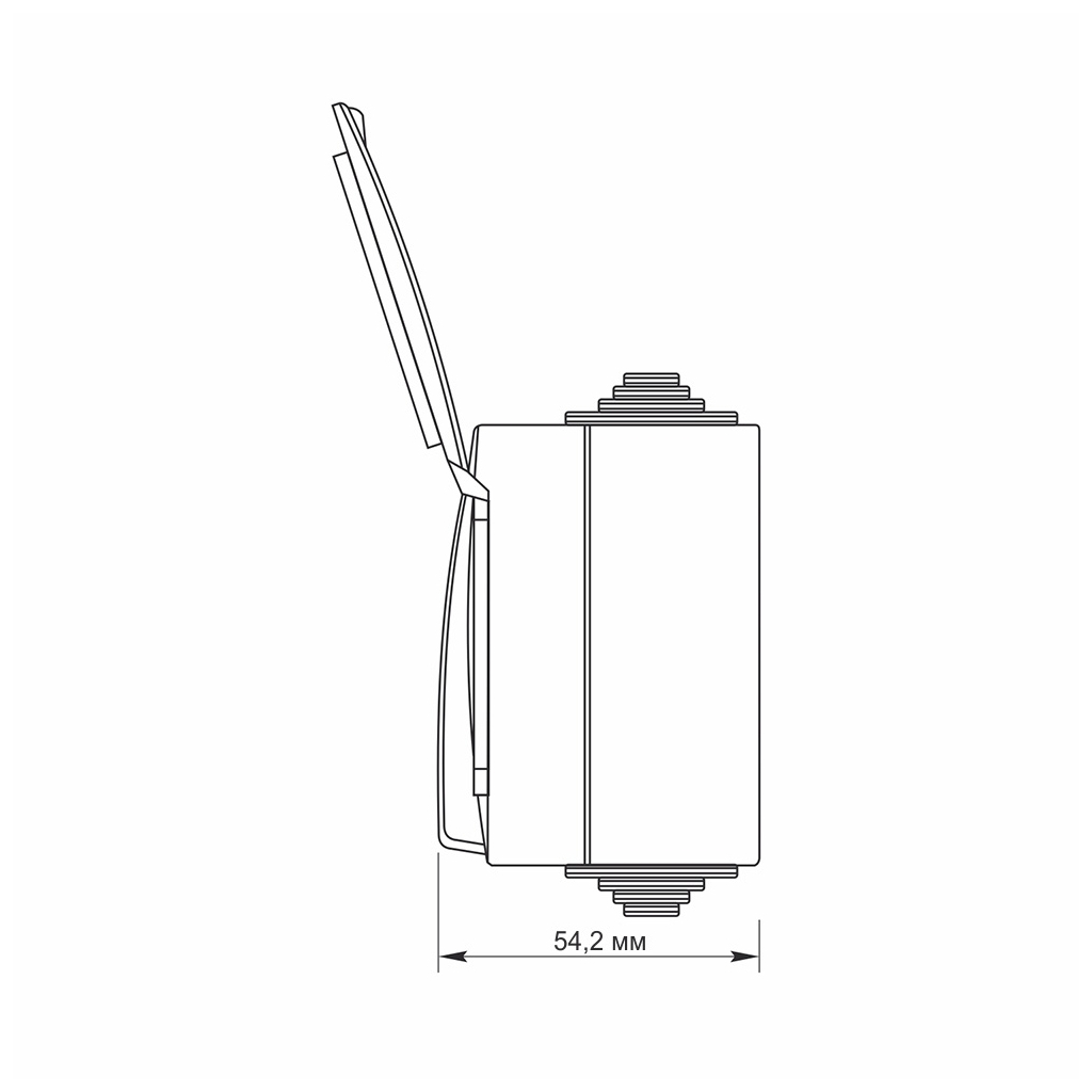 Вимикач Videx BINERA IP65 зовнішня 1ая із заземленням (VF-BNW3-G) - изображение 5