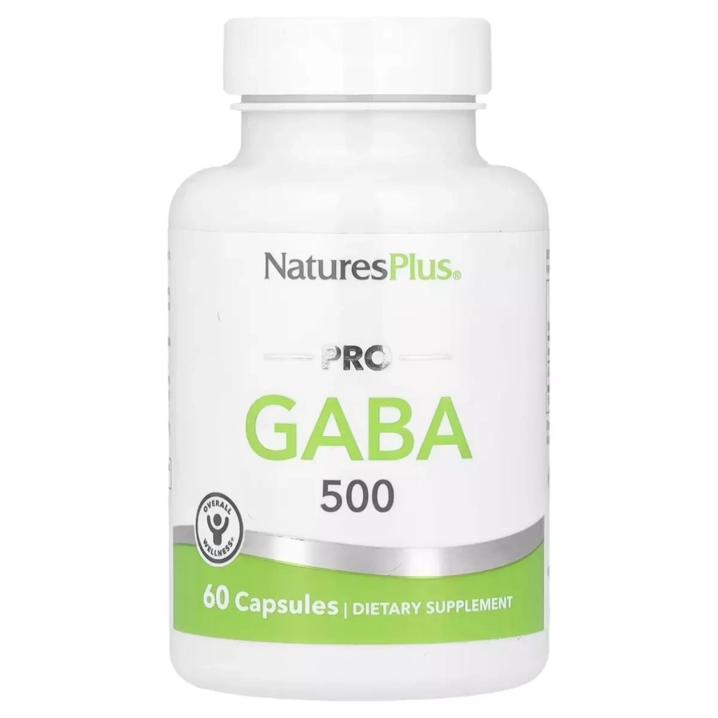 Амінокислота Natures Plus GABA (Гамма-аміномасляна кислота), 500 мг, PRO GABA, 60 капсул (NAP-05170) - зображення 1