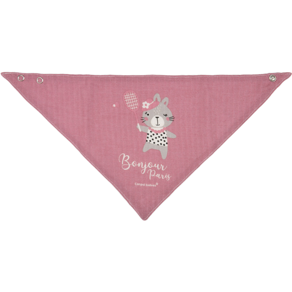 Слинявчик Canpol babies Bonjour Paris 2 шт Рожевий (26/900_pin) - зображення 4