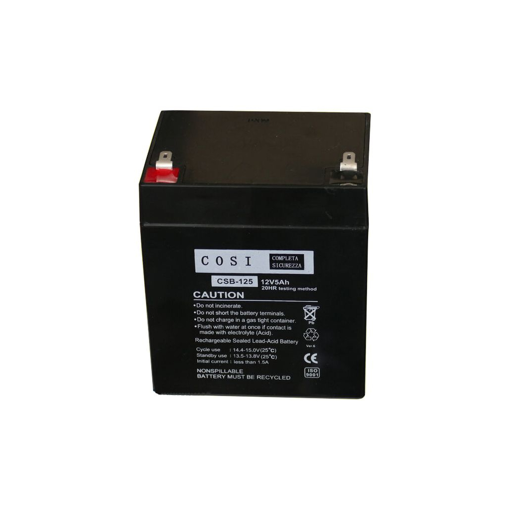 Батарея до ДБЖ COSI AGM 12V 5Ah F1 (CSB-125) - зображення 1