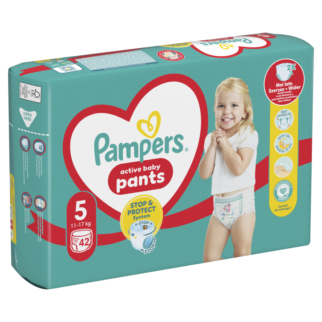 Підгузки Pampers трусики Pants Розмір 5 (12-17 кг) 42 шт. (8006540068960) - зображення 2