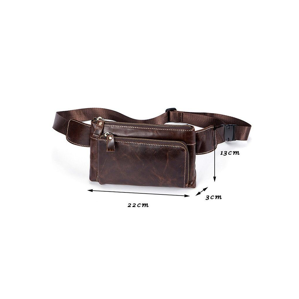 Сумка Vintage Поясна Коричнева (14738) - зображення 7