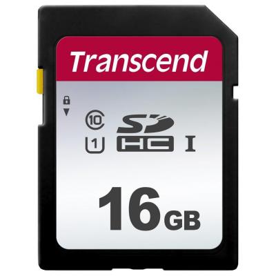 Карта пам'яті Transcend 16GB SDHC class 10 UHS-I U1 (TS16GSDC300S) - зображення 1