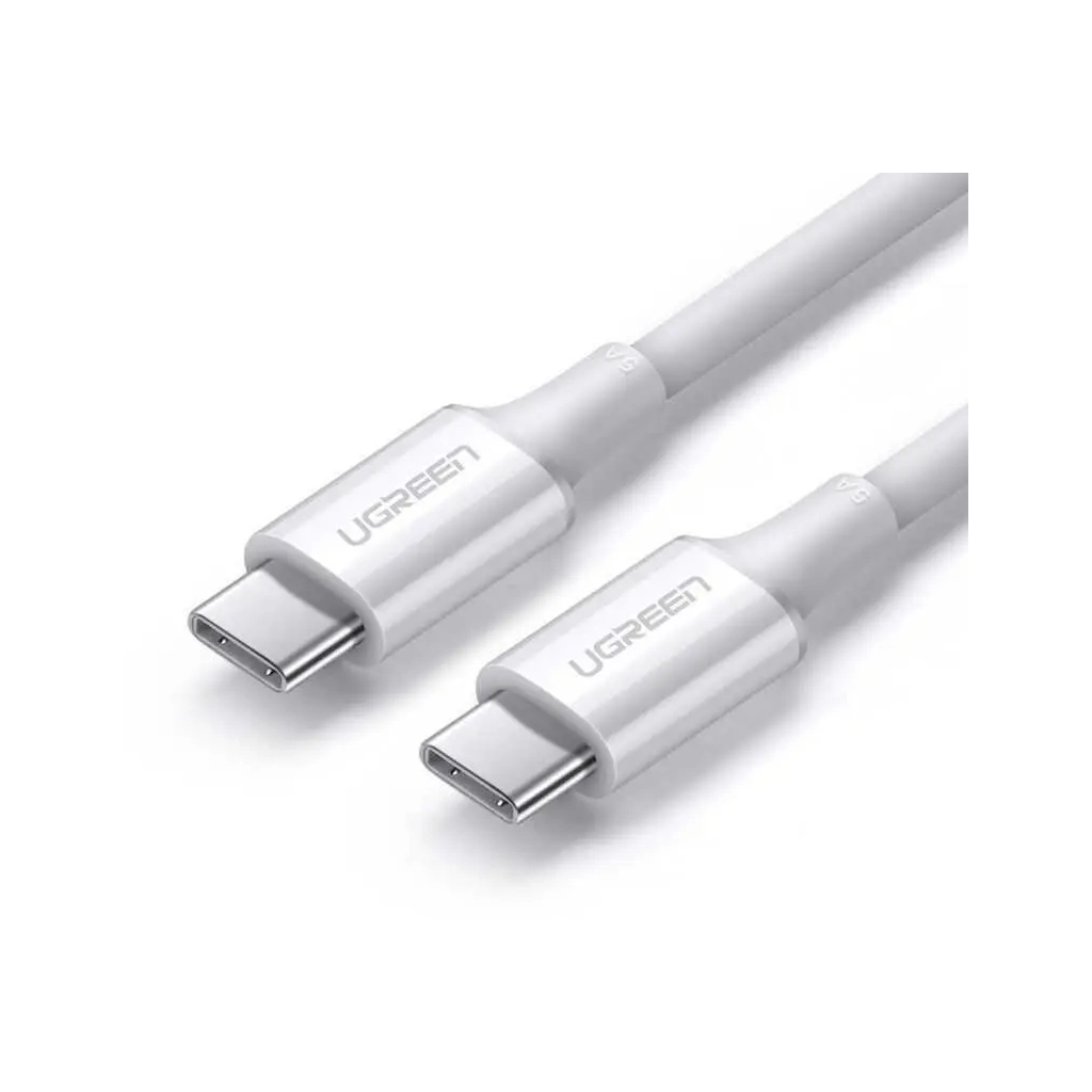 Дата кабель USB-C to USB-C 1.5m 5A 100W US300 white Ugreen (80370) - зображення 1