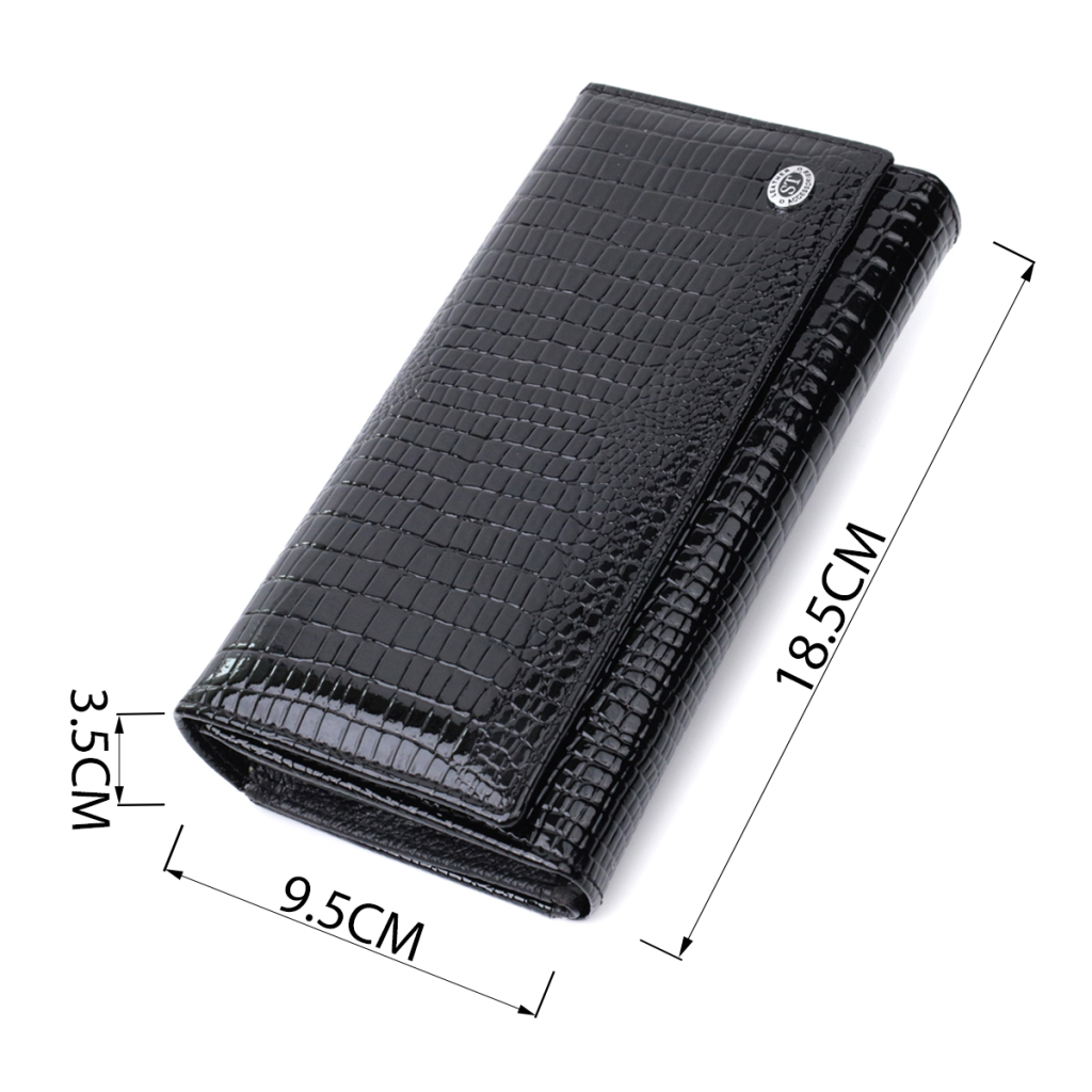 Гаманець ST Leather Шкіряний Чорний (22683) - зображення 3