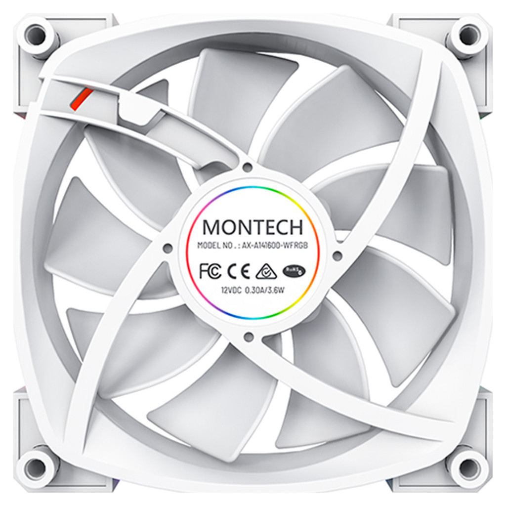 Кулер до корпусу MONTECH AX140 PWM WHITE - зображення 4