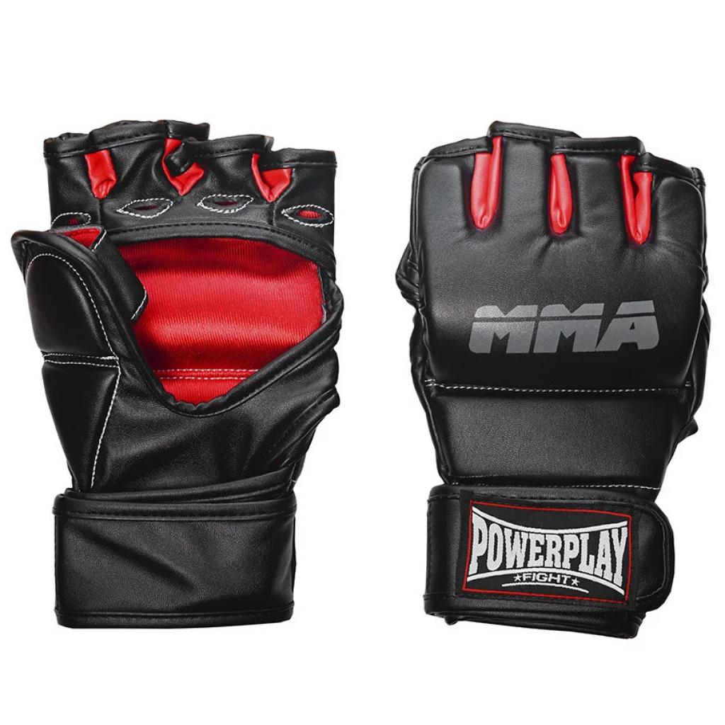 Рукавички для MMA PowerPlay 3053 S/M Black/Red (PP_3053_S/M) - зображення 1