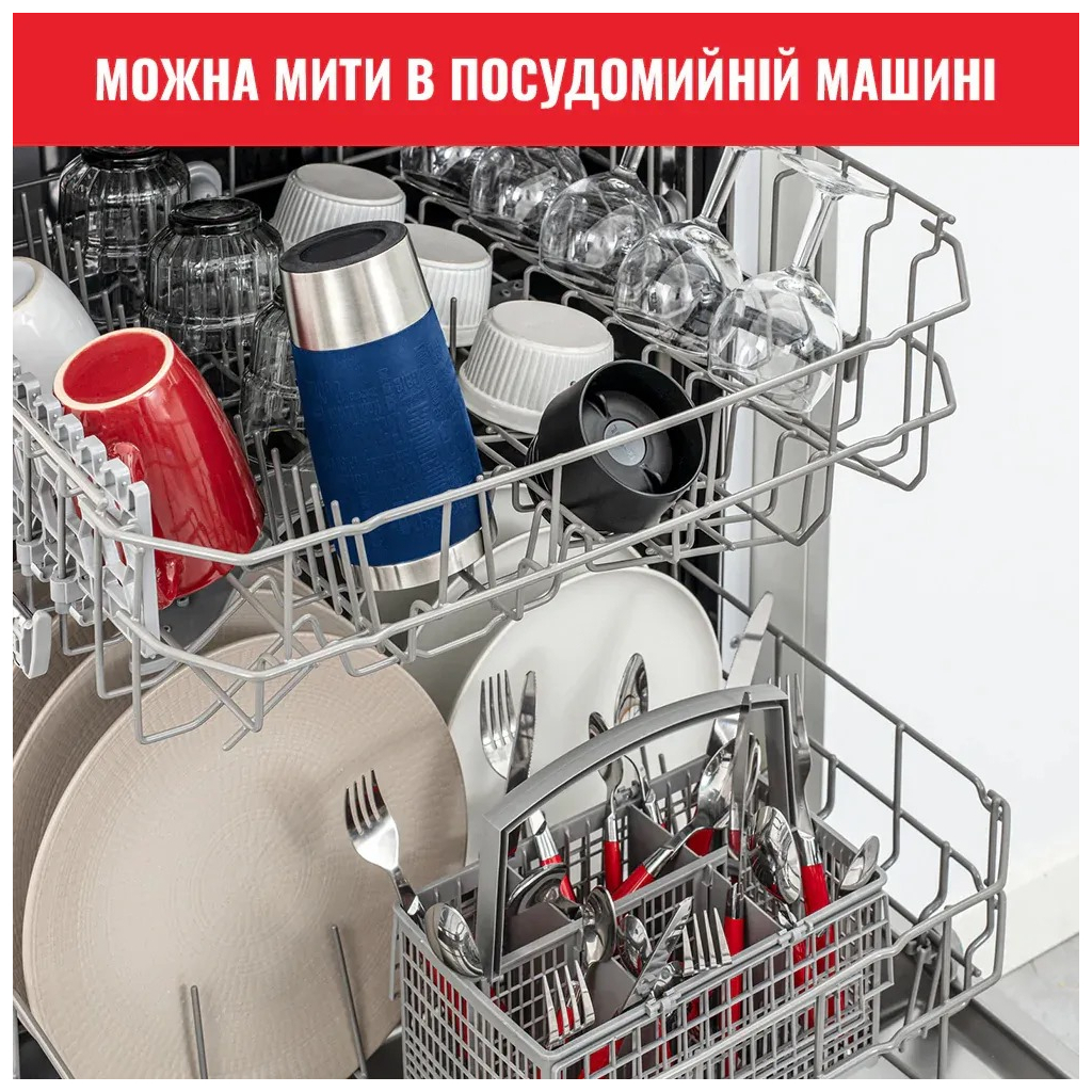 Термокружка Tefal Travel Mug Classic, 360мл, нержавіюча сталь, синій (N2020310) - изображение 10