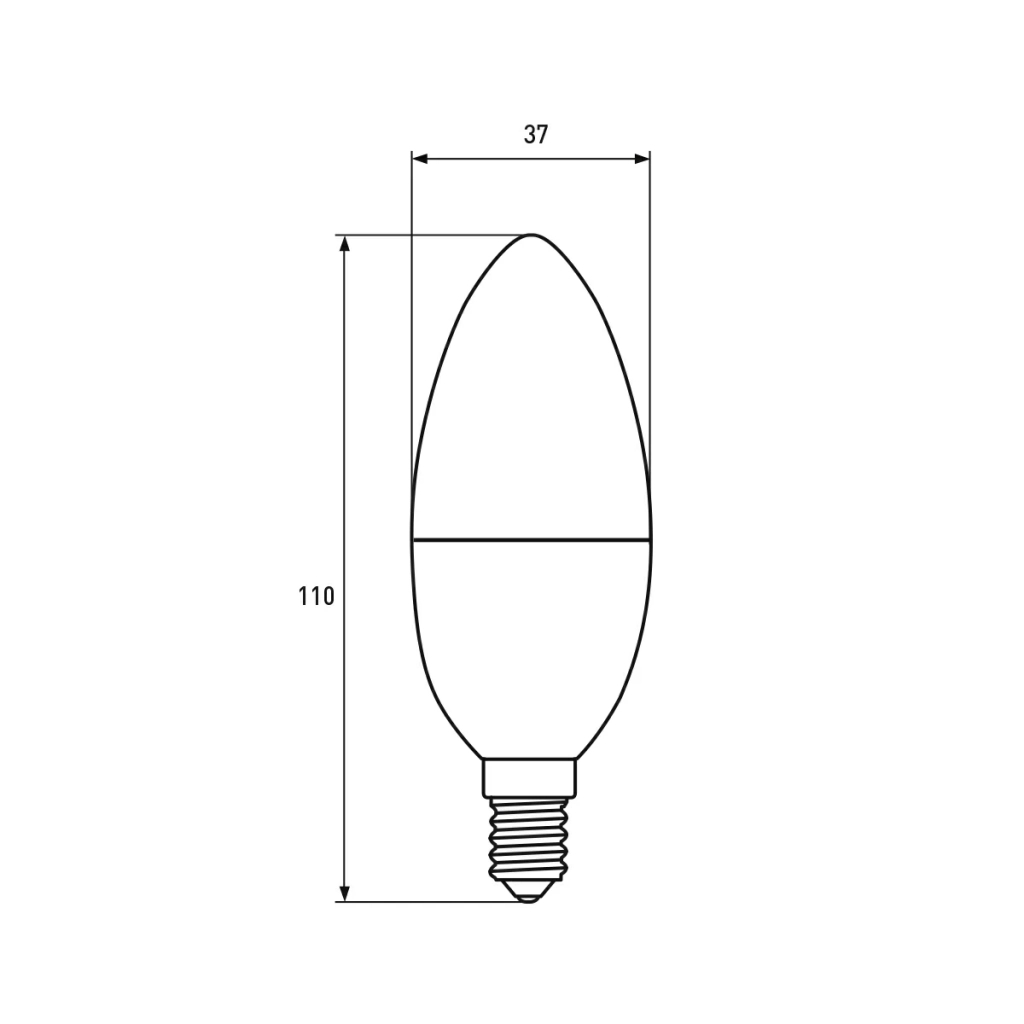 Лампочка EUROELECTRIC LED CL 9W 900Lm E14 4000K (LED-CL-09144(EE)) - изображение 3