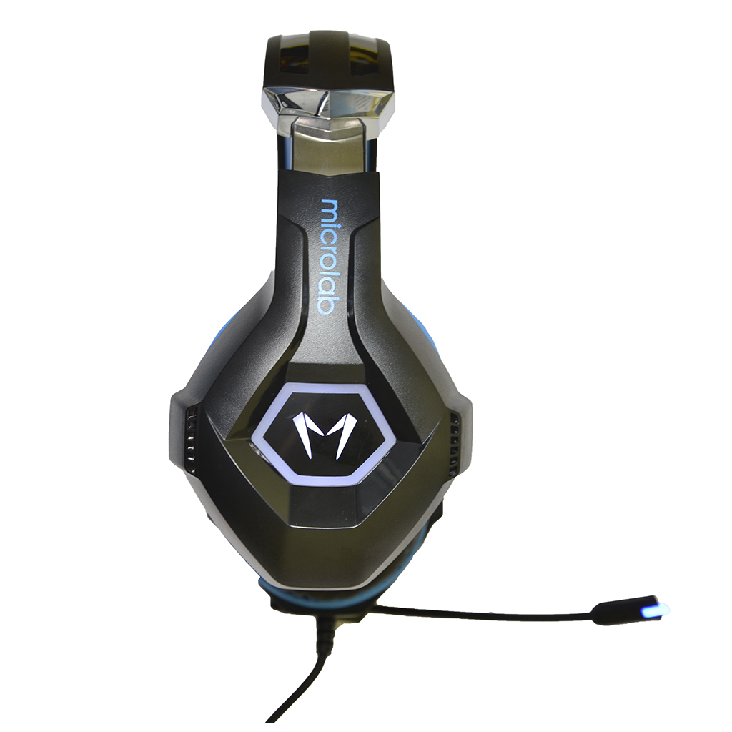 Навушники Microlab G7BB Black-Blue - зображення 2