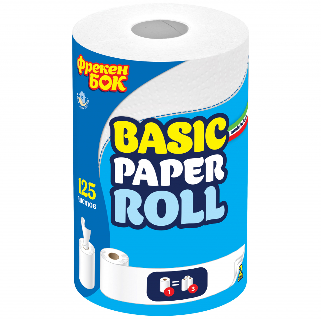 Паперові рушники Фрекен БОК з центральним витягом 125 відривів 1 рулон (4823071624830) - зображення 1