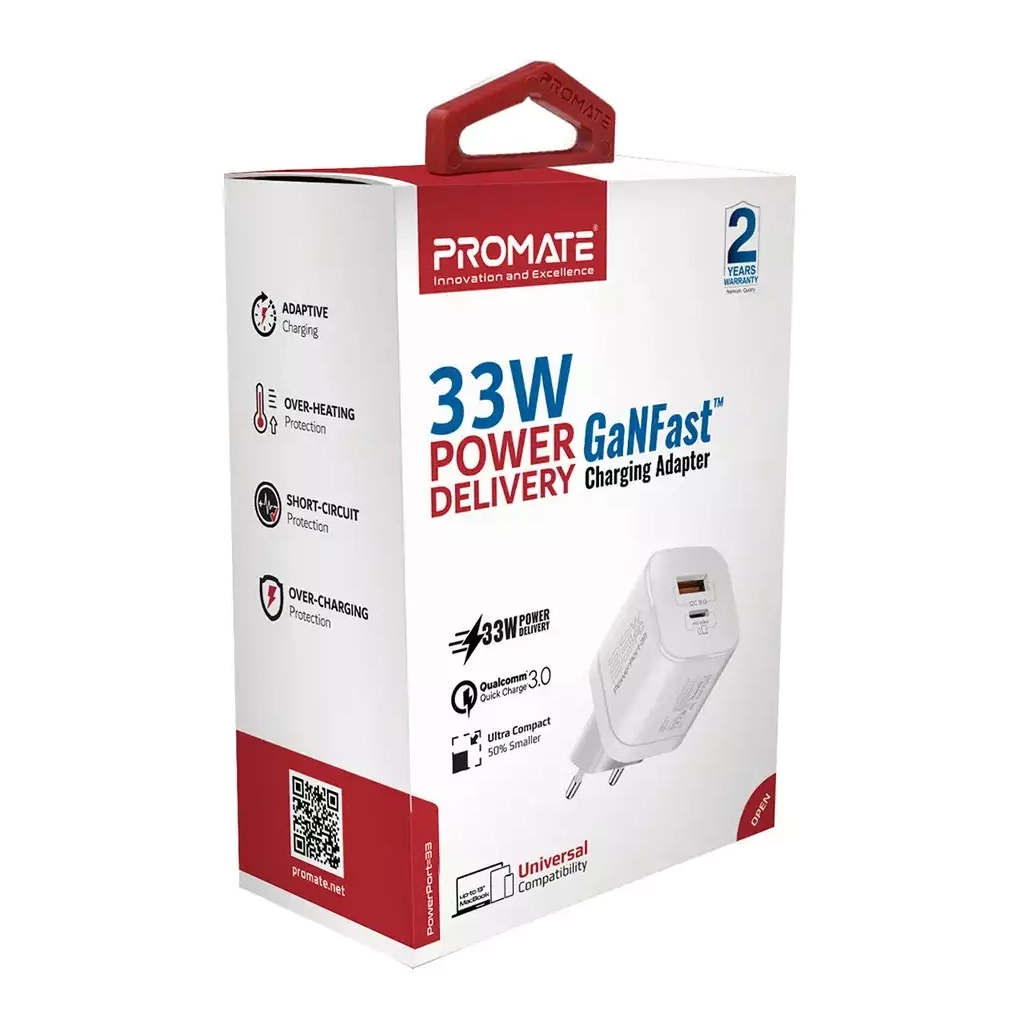 Зарядний пристрій Promate powerport-33.white - зображення 2