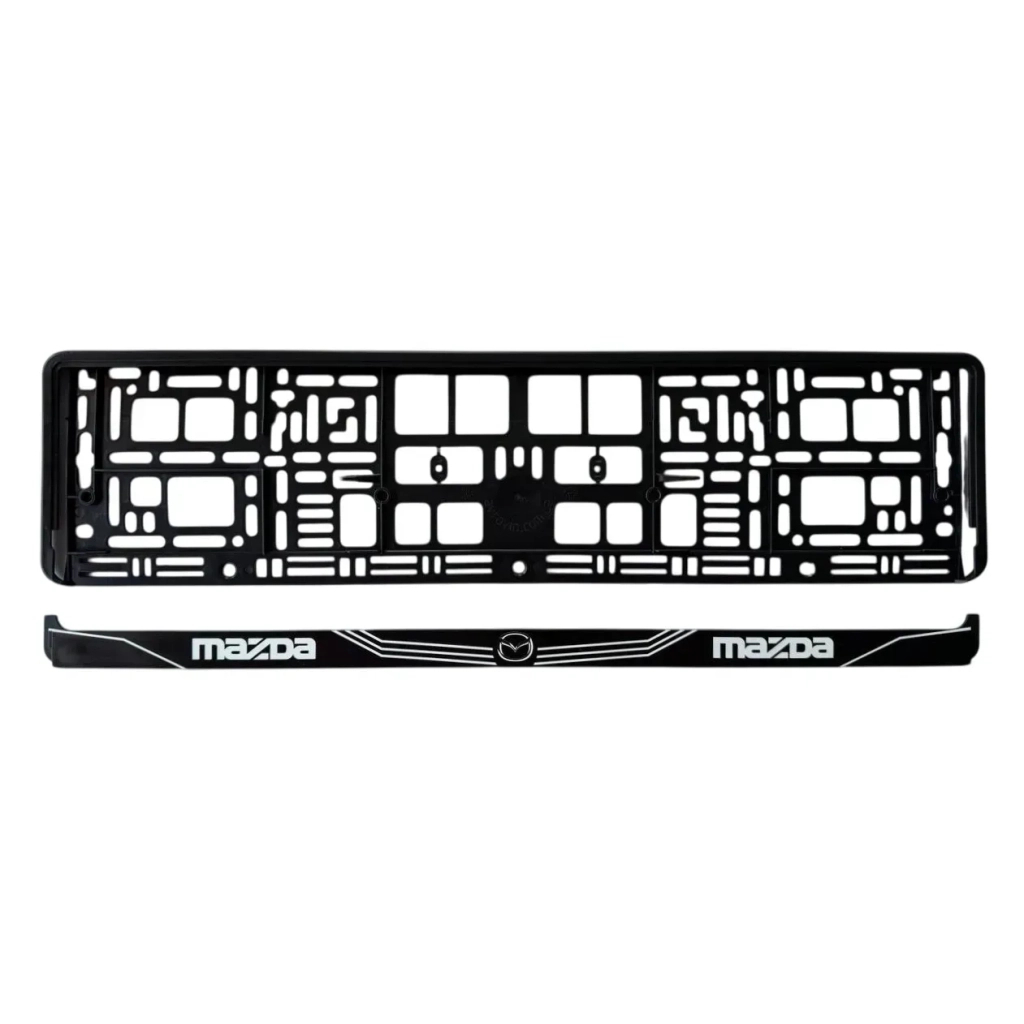 Рамка номерного знака Poputchik Mazda (24-110-IS) - изображение 2