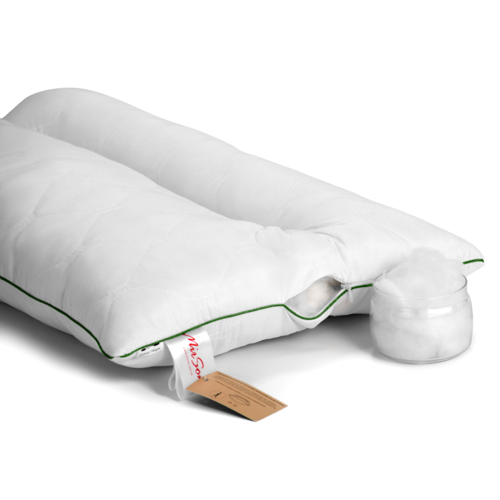 Подушка MirSon ортопедична Deluxe Eco Aloe Vera 180 Середня 50x70 см (2200000398512) - зображення 3