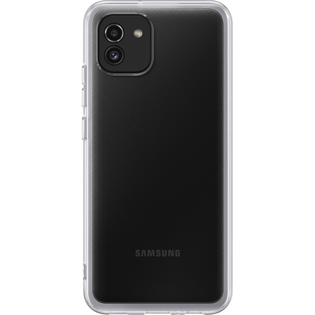 Чохол до мобільного телефона Samsung A03 Soft Clear Cover Transparent (EF-QA035TTEGRU) - зображення 3