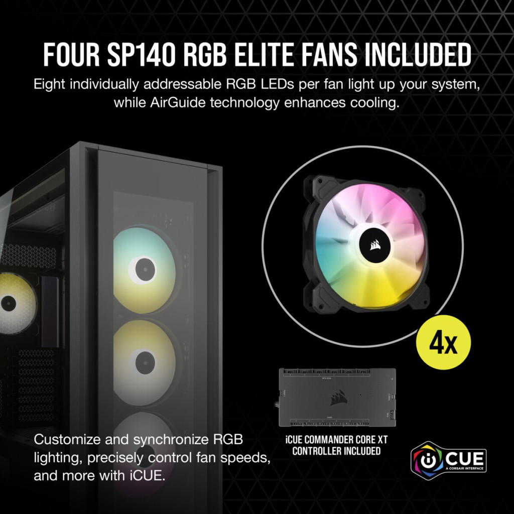 Корпус Corsair iCUE 7000X RGB Tempered Glass Black (CC-9011226-WW) - зображення 12