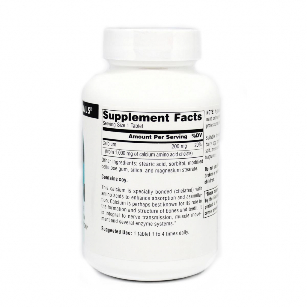 Мінерали Source Naturals Кальцій в амінокислотний хелати, 250 таблеток (SNS-00302) - зображення 2